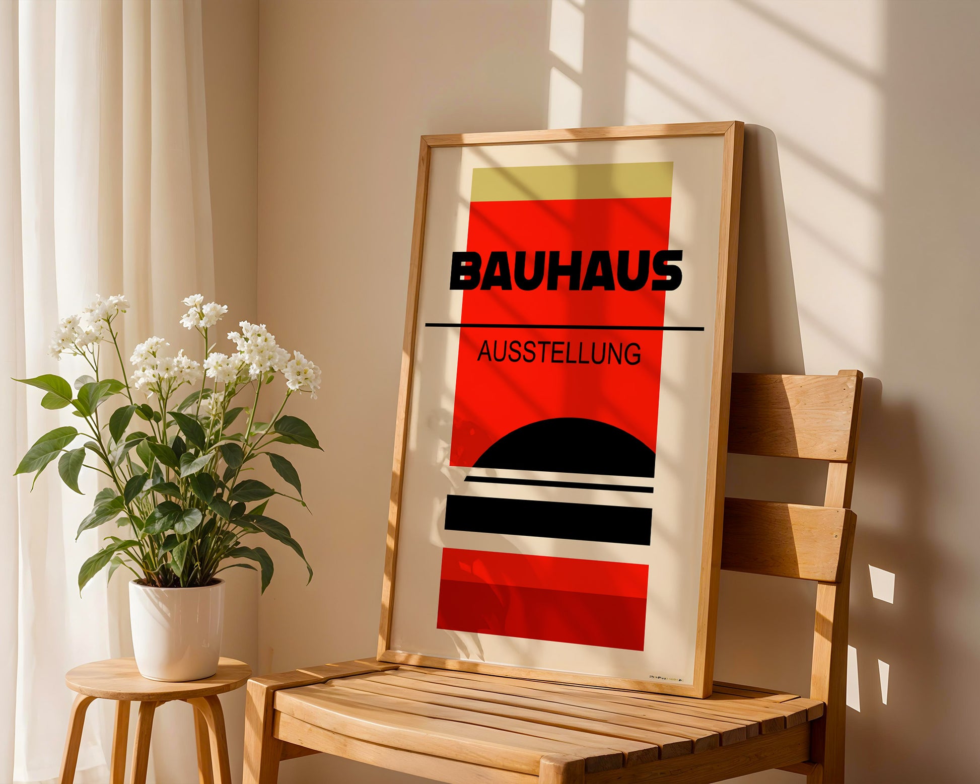 Multicolor Abstract Geometric Bauhaus Poster A83 - GroovyGrove