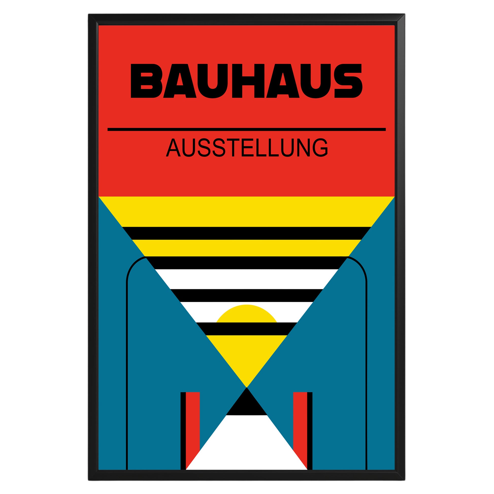 Multicolor Abstract Geometric Bauhaus Poster A85 - GroovyGrove