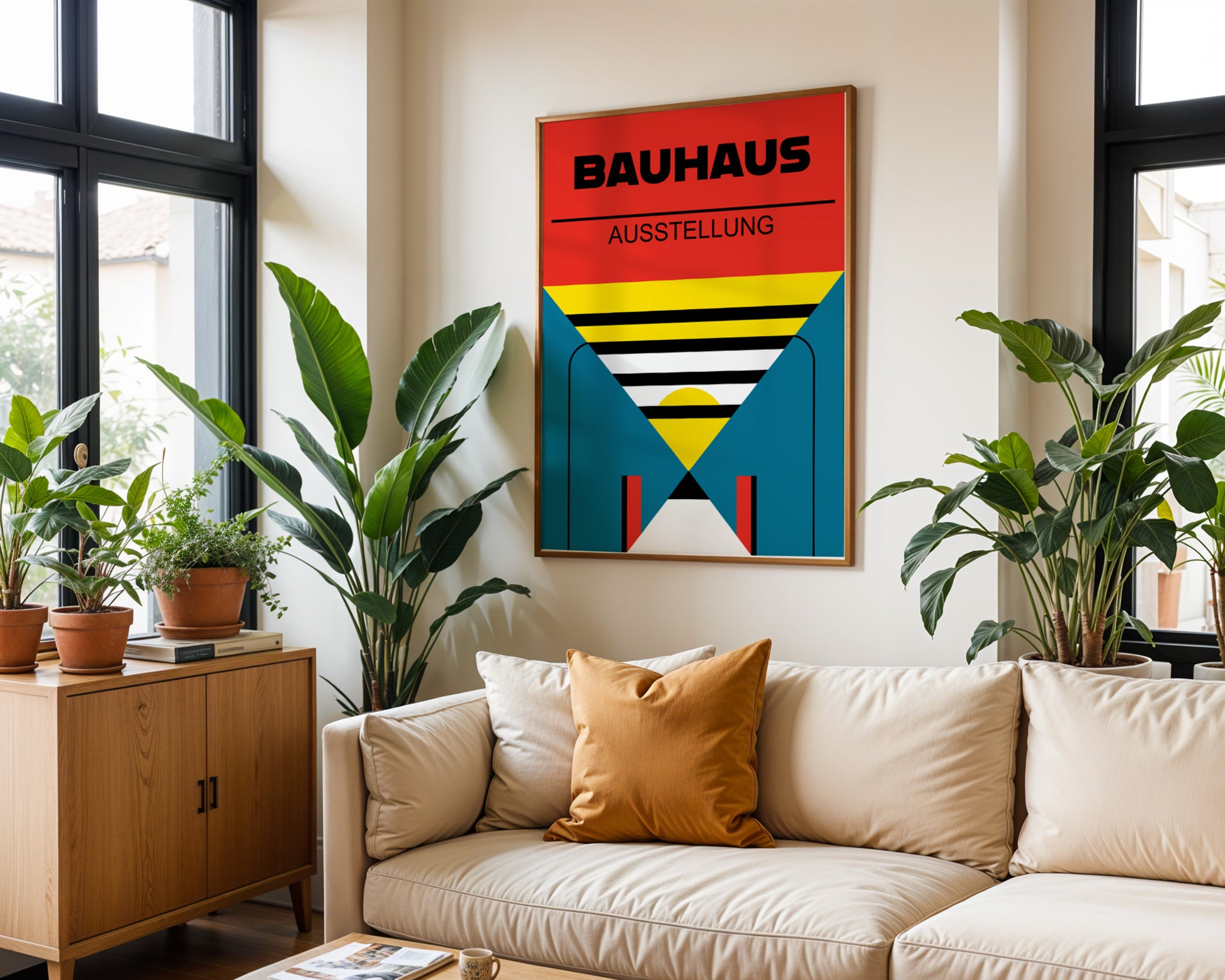 Multicolor Abstract Geometric Bauhaus Poster A85 - GroovyGrove