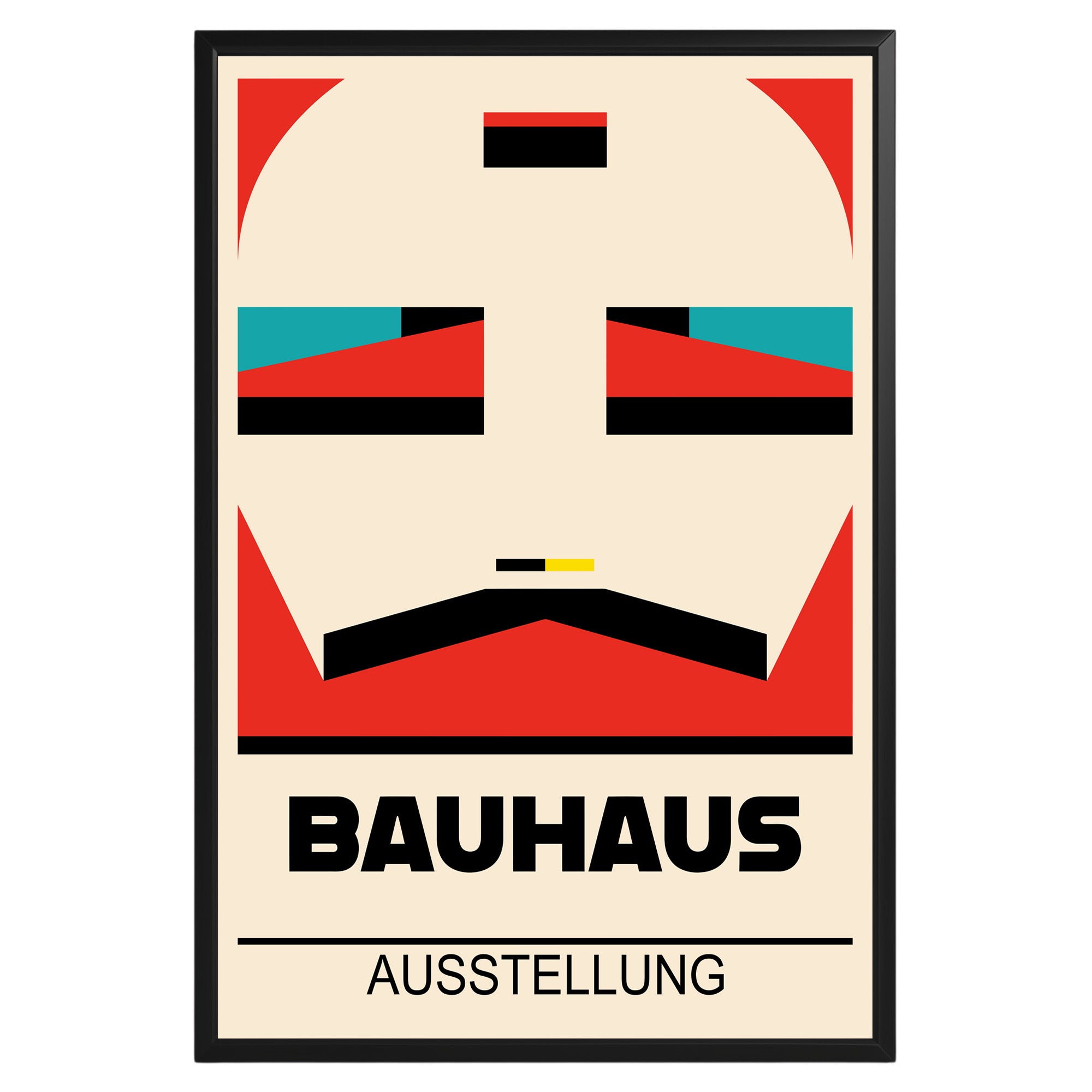 Abstract Geometric Face Bauhaus Poster A87 - GroovyGrove