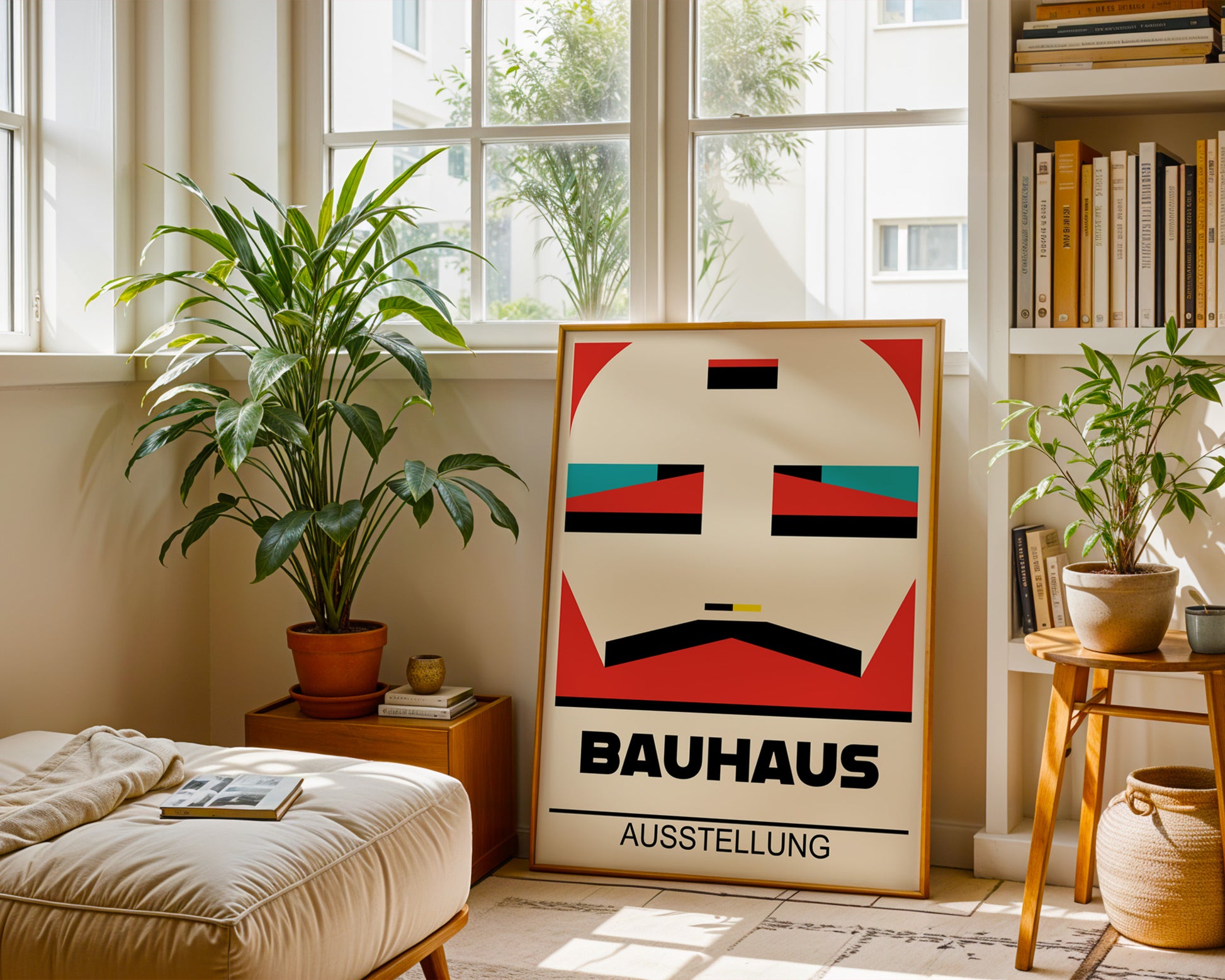 Abstract Geometric Face Bauhaus Poster A87 - GroovyGrove