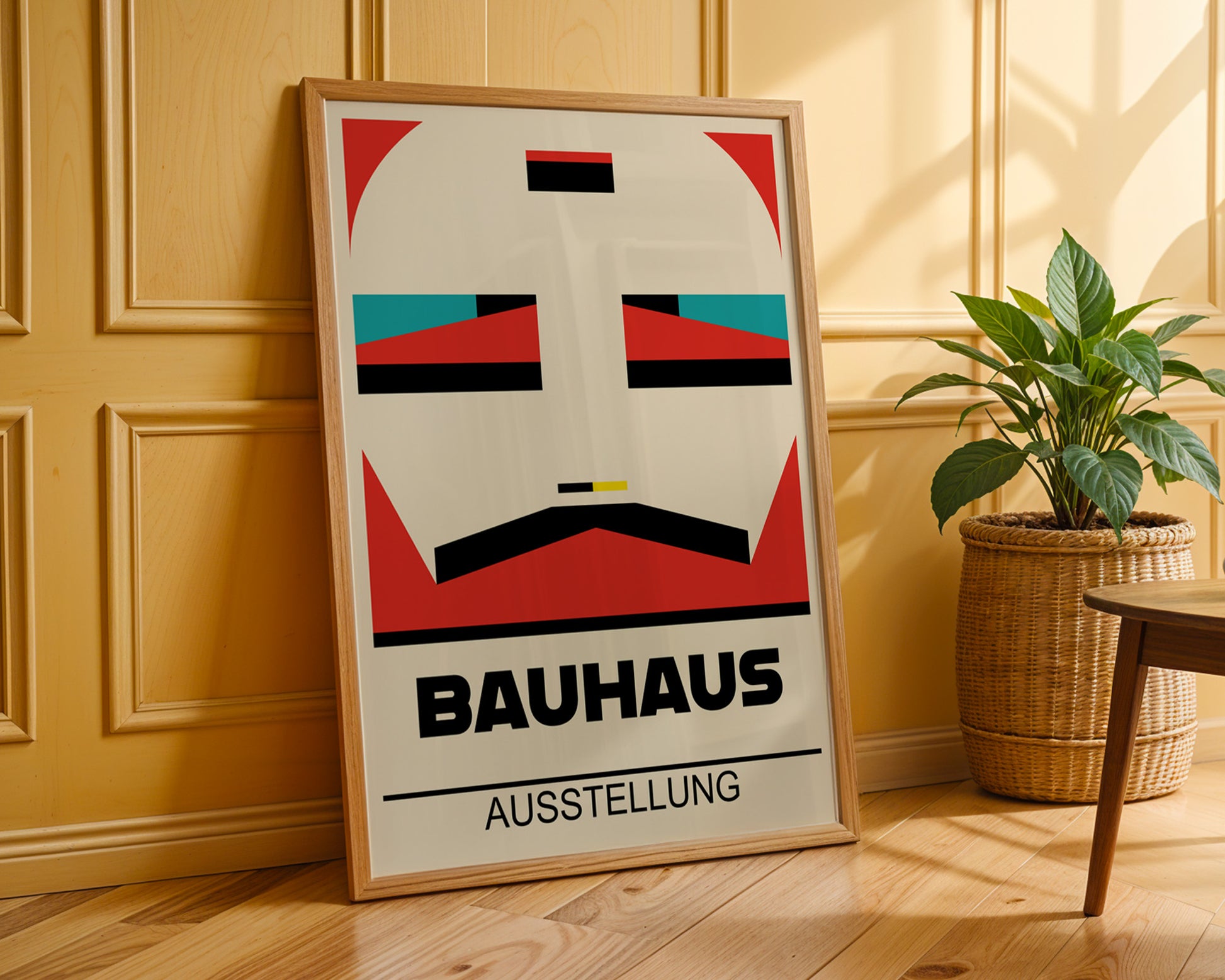 Abstract Geometric Face Bauhaus Poster A87 - GroovyGrove