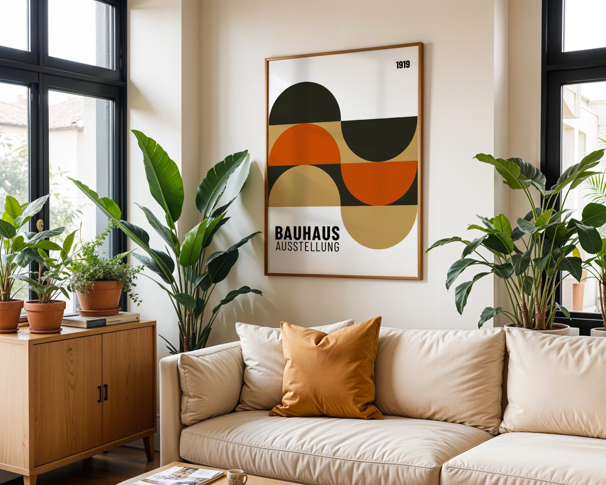 Multicolor Semi Circles Bauhaus Poster A88 - GroovyGrove