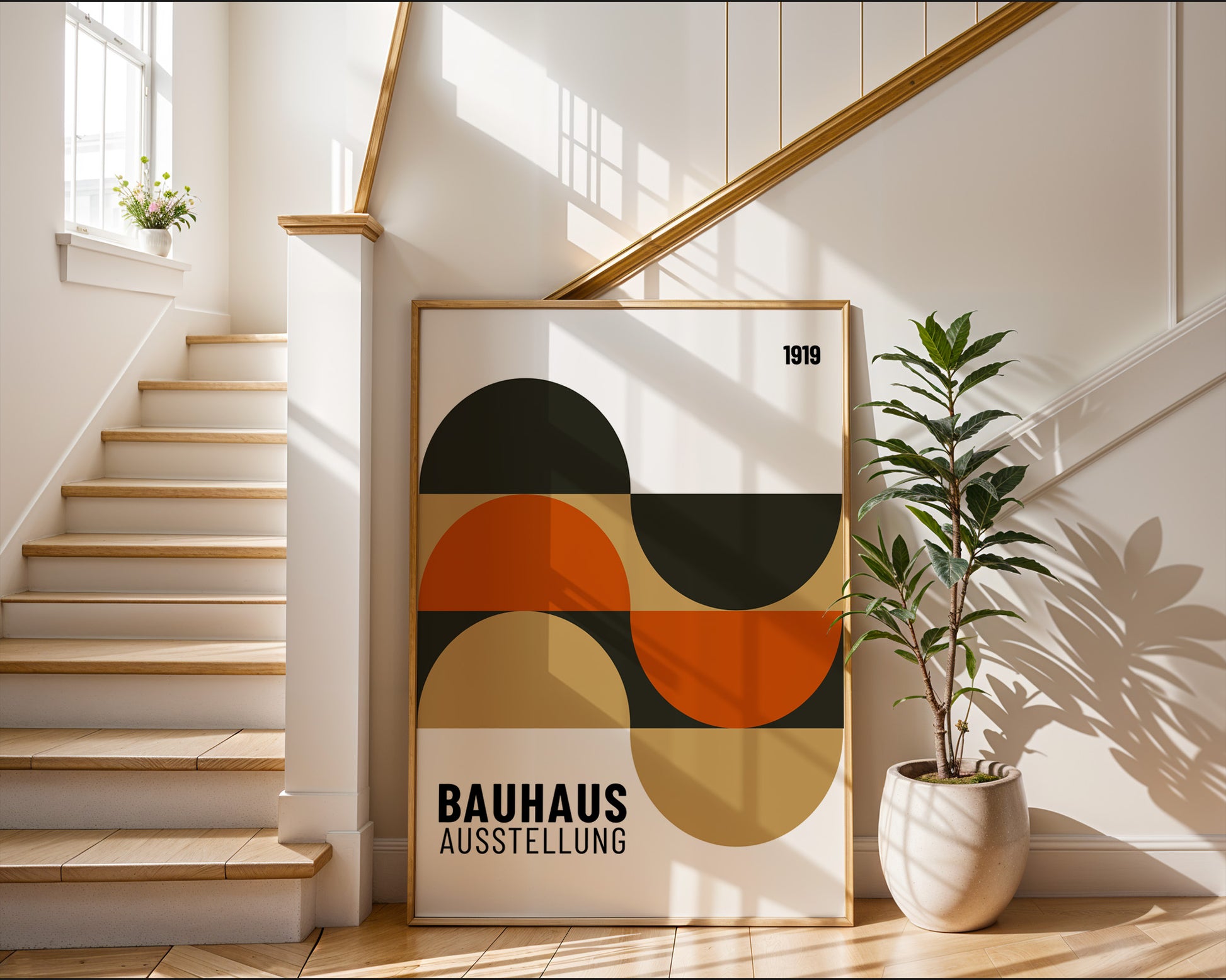 Multicolor Semi Circles Bauhaus Poster A88 - GroovyGrove