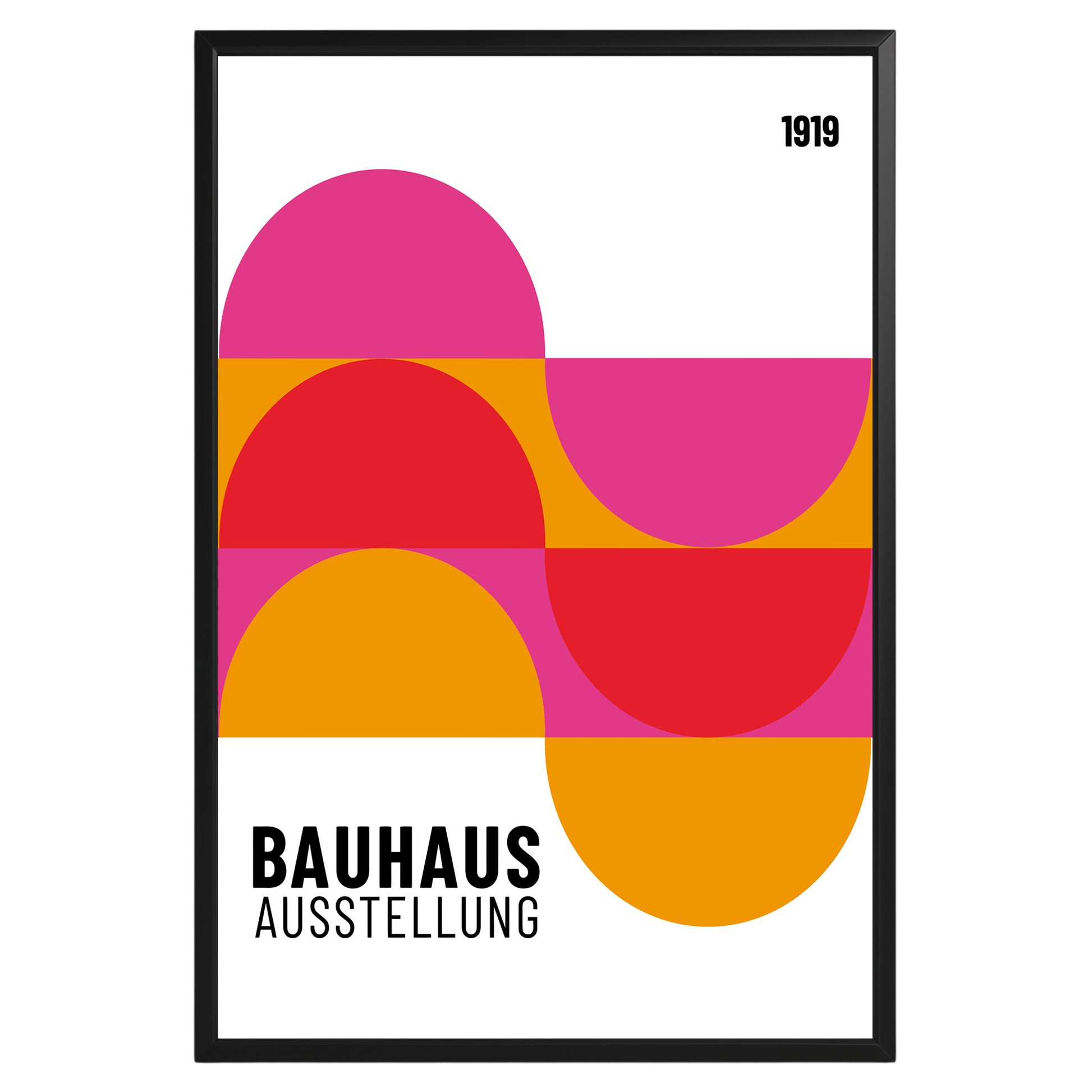 Multicolor Semi Circles Bauhaus Poster A89 - GroovyGrove