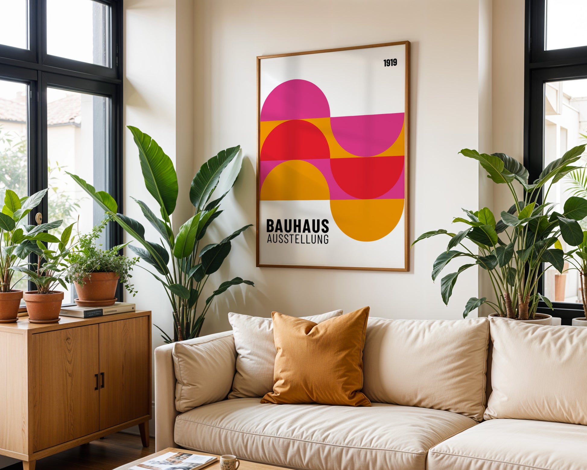 Multicolor Semi Circles Bauhaus Poster A89 - GroovyGrove