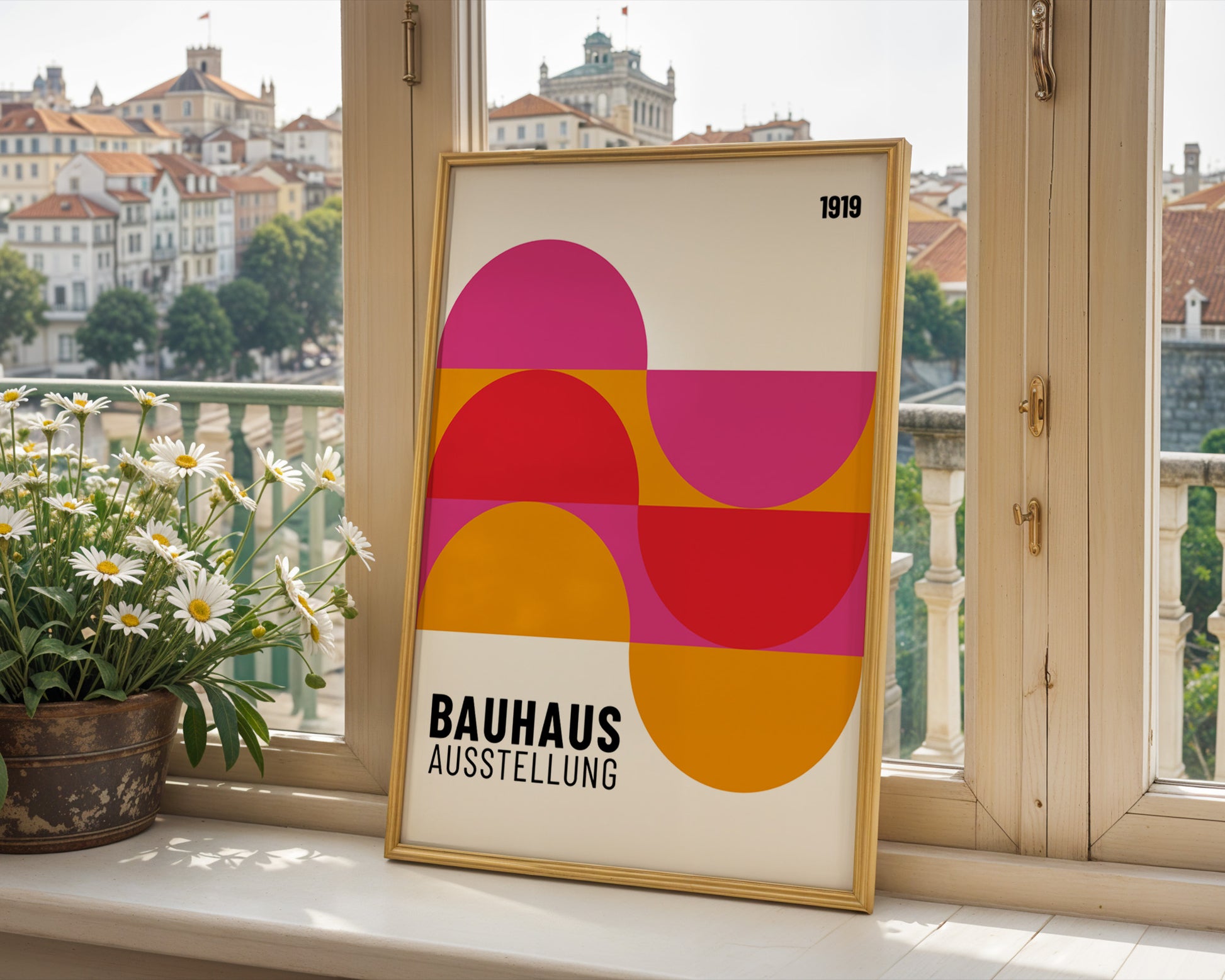 Multicolor Semi Circles Bauhaus Poster A89 - GroovyGrove