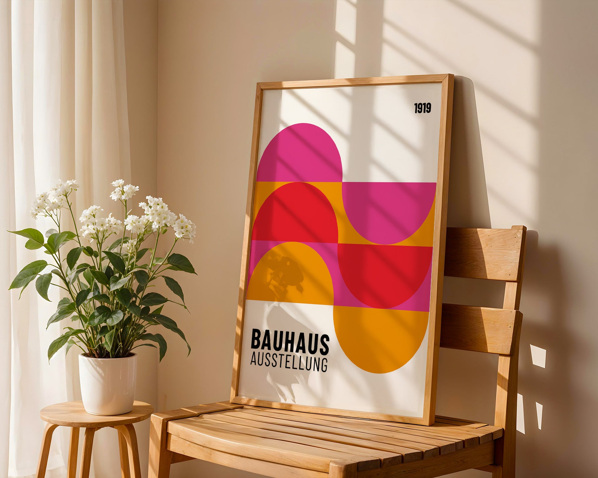 Multicolor Semi Circles Bauhaus Poster A89 - GroovyGrove