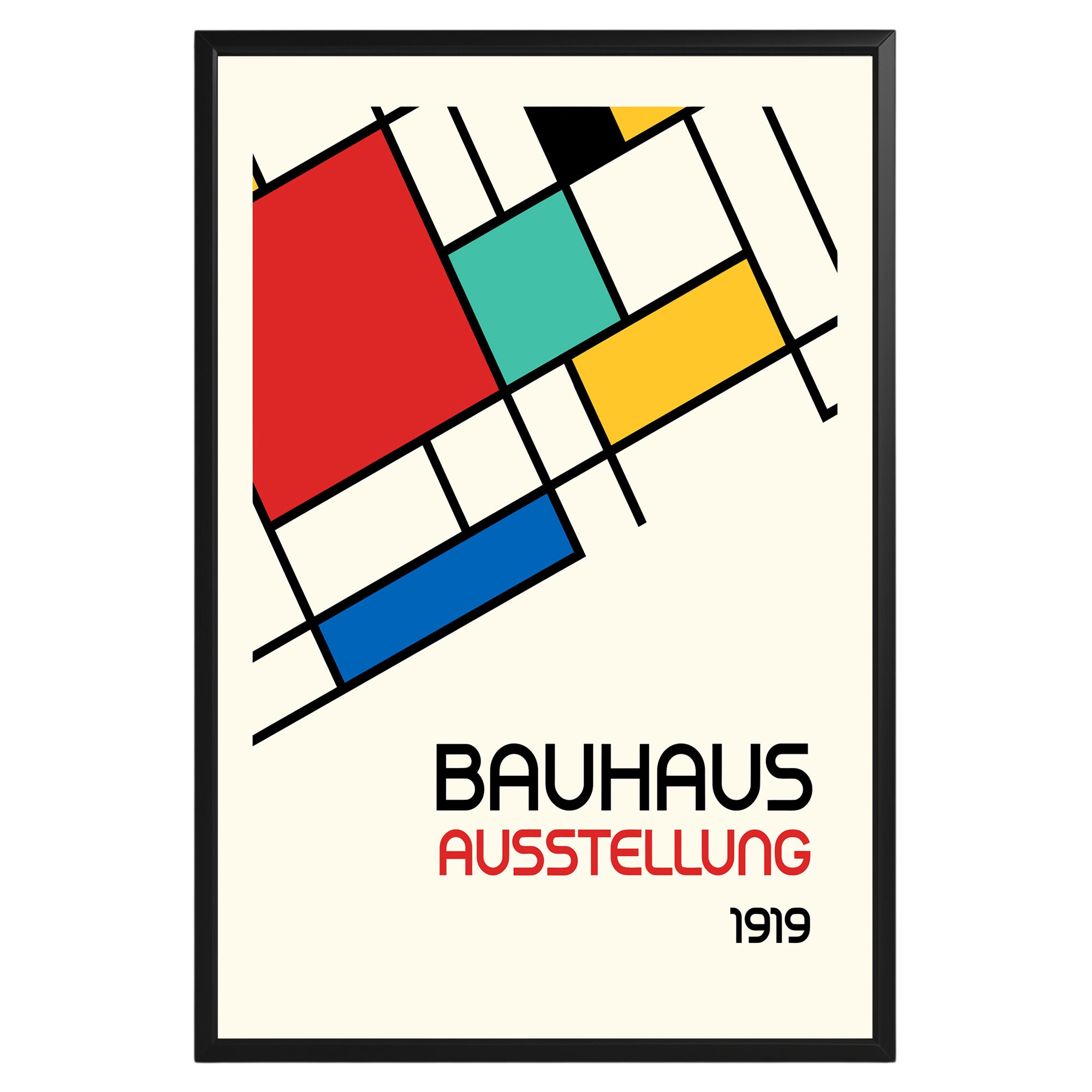 Bauhaus Colorful Geometric Poster A8 - GroovyGrove