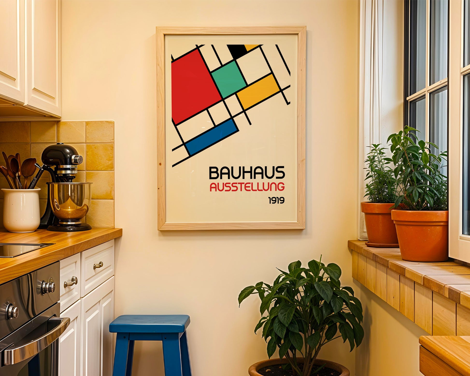 Bauhaus Colorful Geometric Poster A8 - GroovyGrove