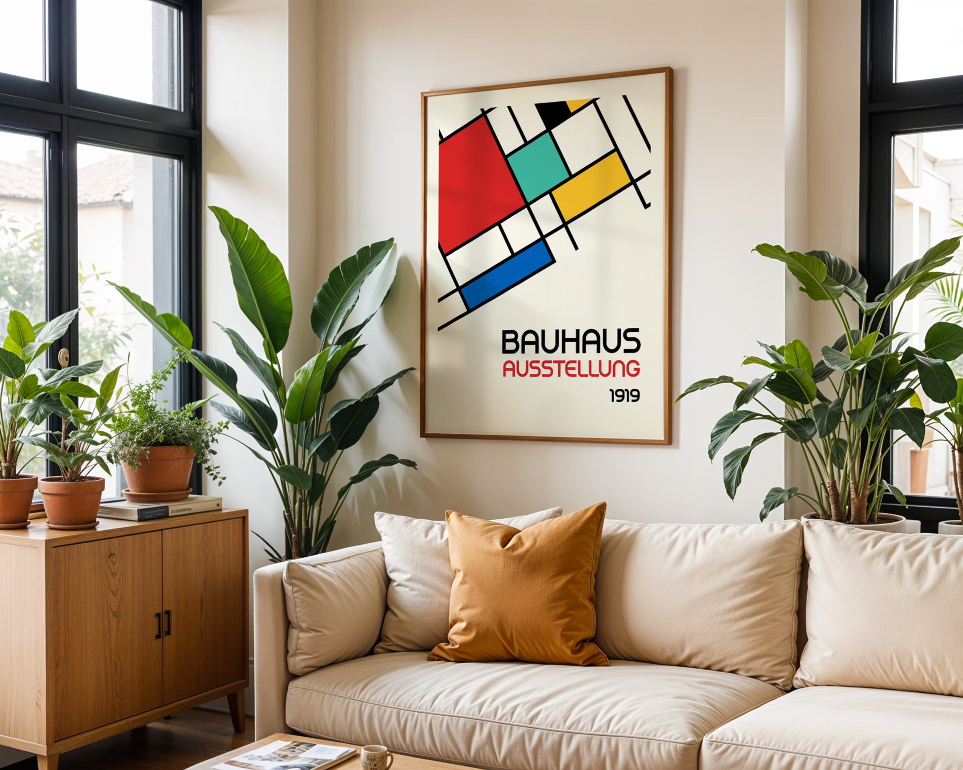 Bauhaus Colorful Geometric Poster A8 - GroovyGrove