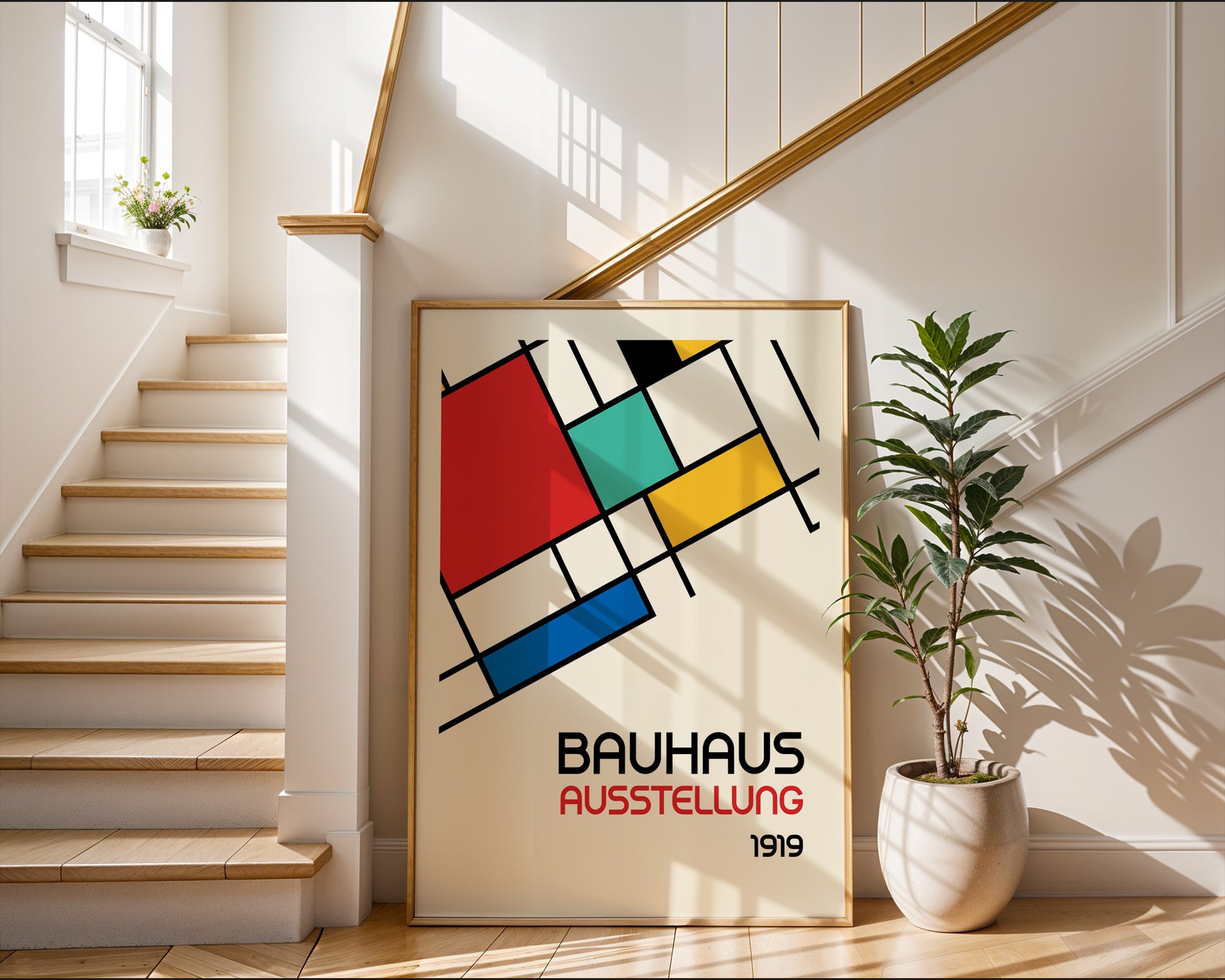 Bauhaus Colorful Geometric Poster A8 - GroovyGrove