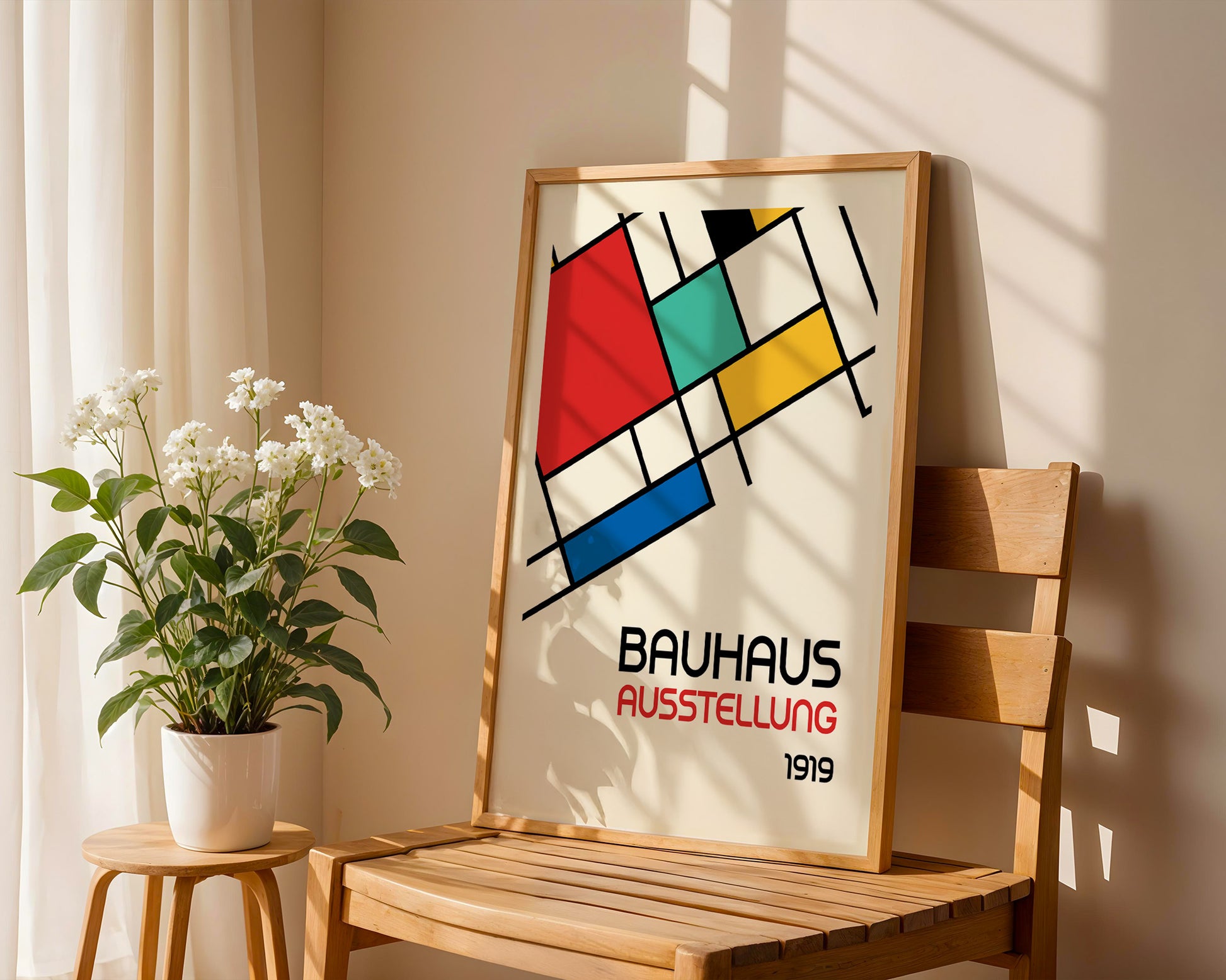 Bauhaus Colorful Geometric Poster A8 - GroovyGrove