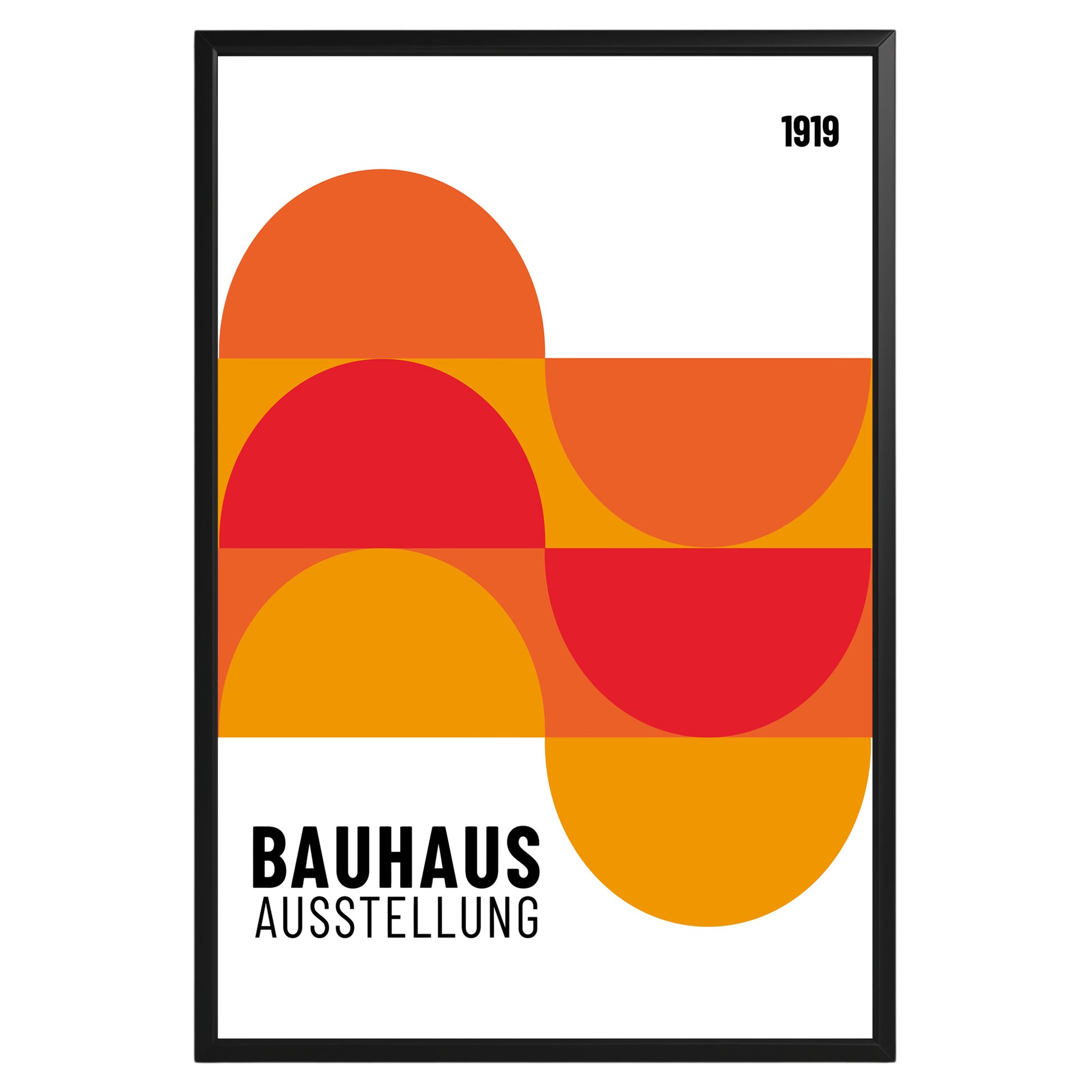 Multicolor Semi Circles Bauhaus Poster A90 - GroovyGrove