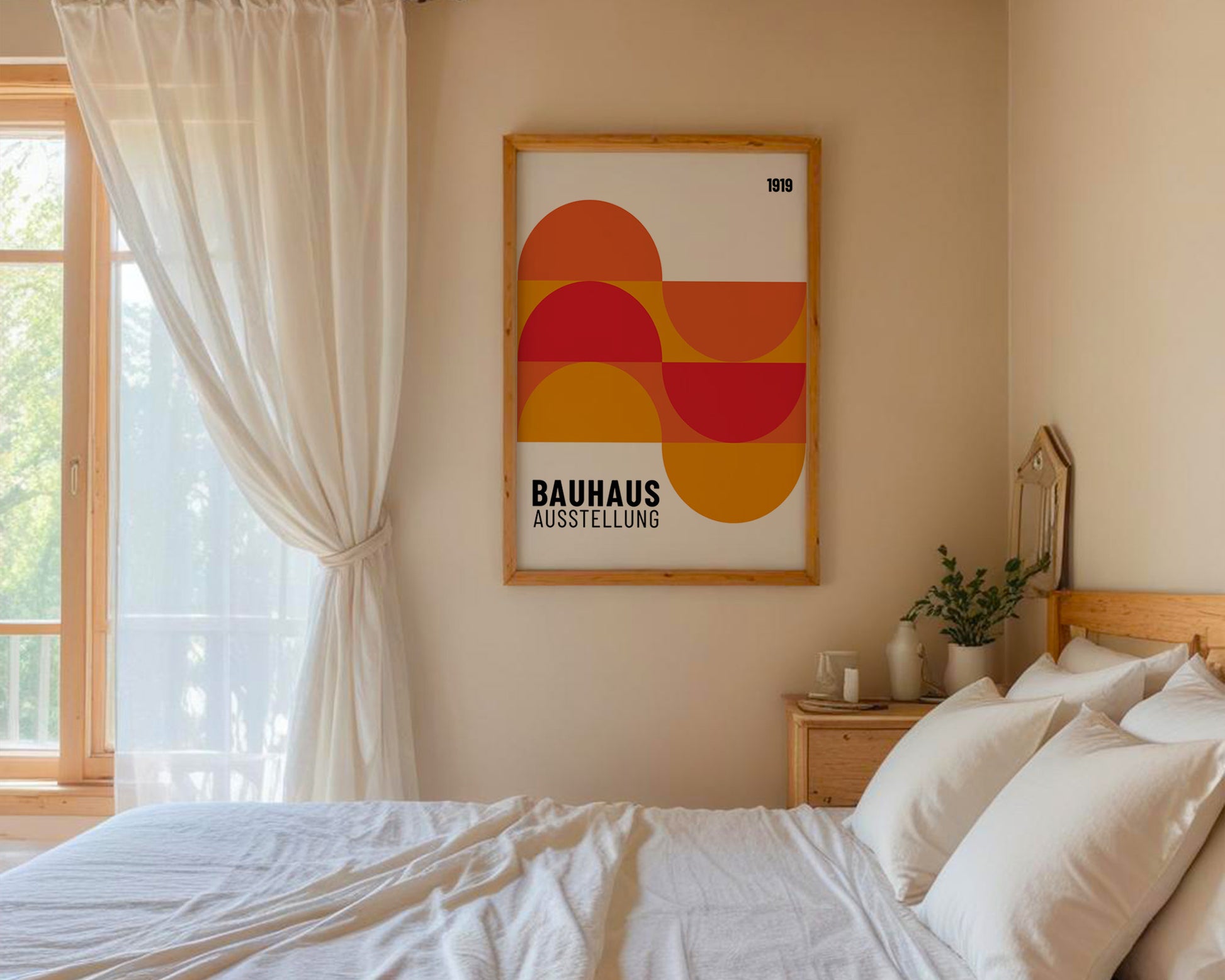 Multicolor Semi Circles Bauhaus Poster A90 - GroovyGrove