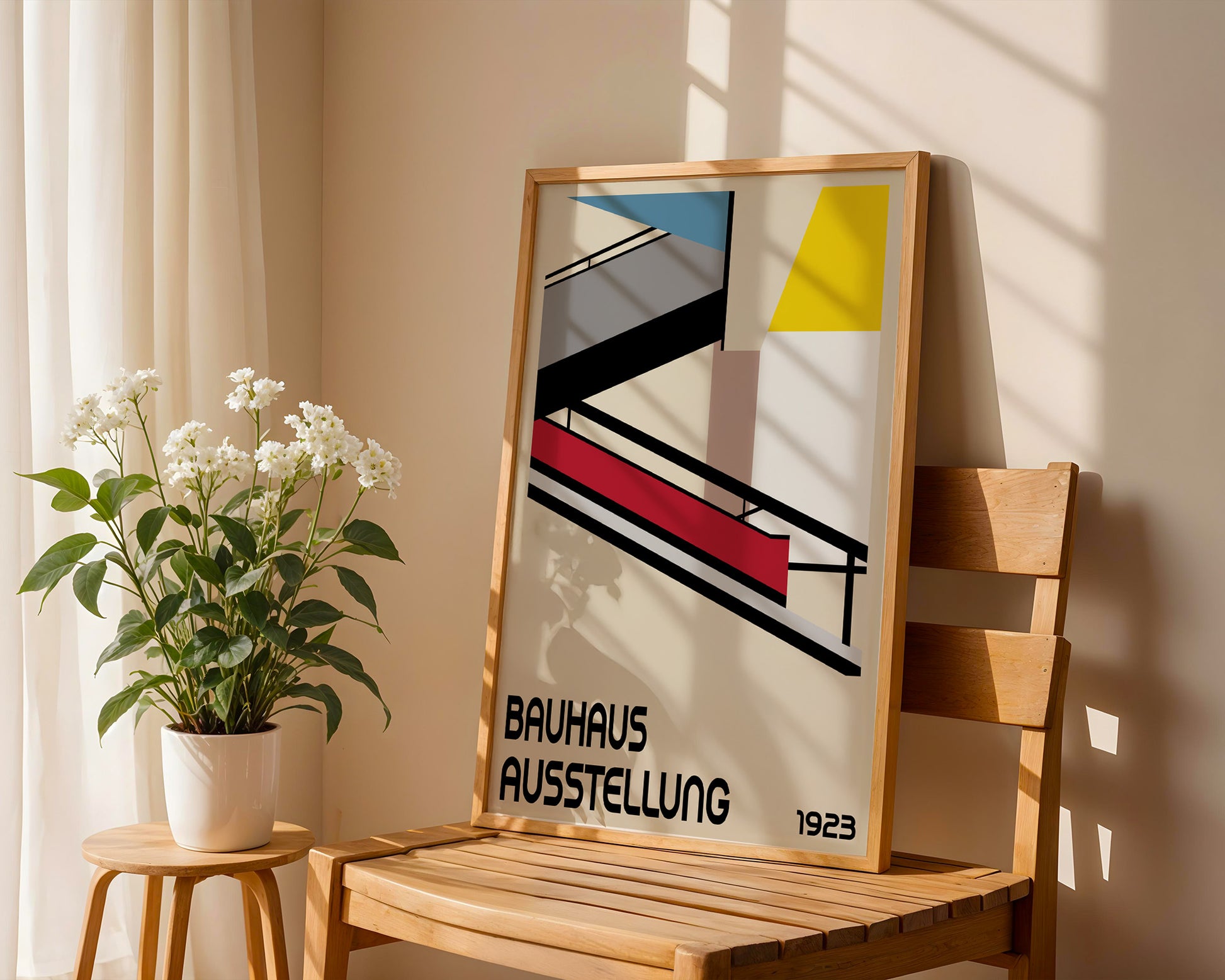 Geometric Staircase Bauhaus Poster A91 - GroovyGrove