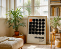 Orange Black Geometric Bauhaus Poster A96 - GroovyGrove