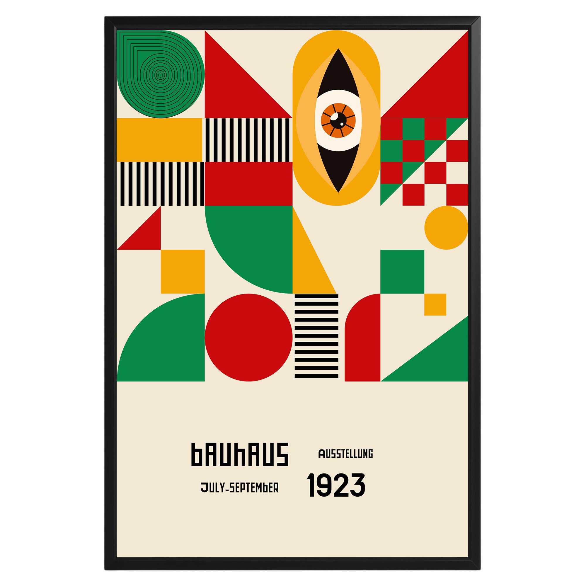 Geometric Mosaic Eye Bauhaus Poster A97 - GroovyGrove