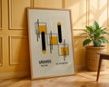 Black Yellow Geometric Bauhaus Poster A99 - GroovyGrove