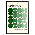 Bauhaus Green Semi Circles Poster A9 - GroovyGrove