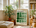 Bauhaus Green Semi Circles Poster A9 - GroovyGrove