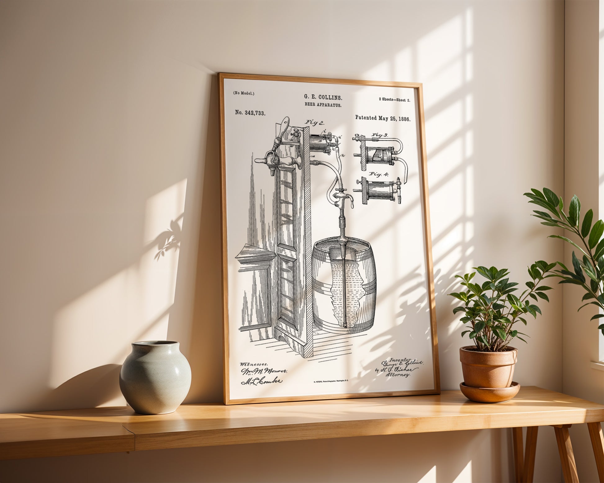 Beer Apparatus 1886 Patent Poster - GroovyGrove