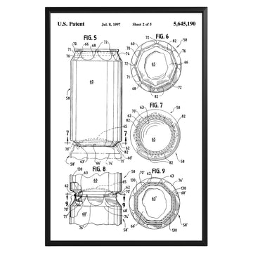 Beer Can 1997 Patent Poster - GroovyGrove