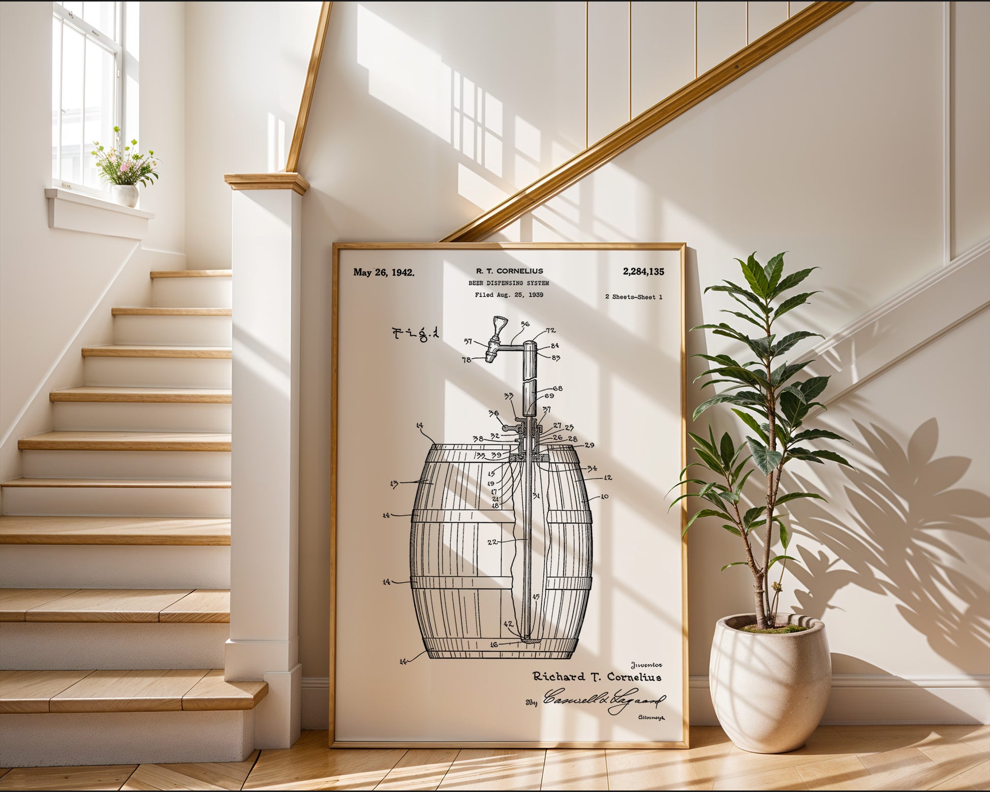 Beer Dispensing System 1942 Patent Poster - GroovyGrove