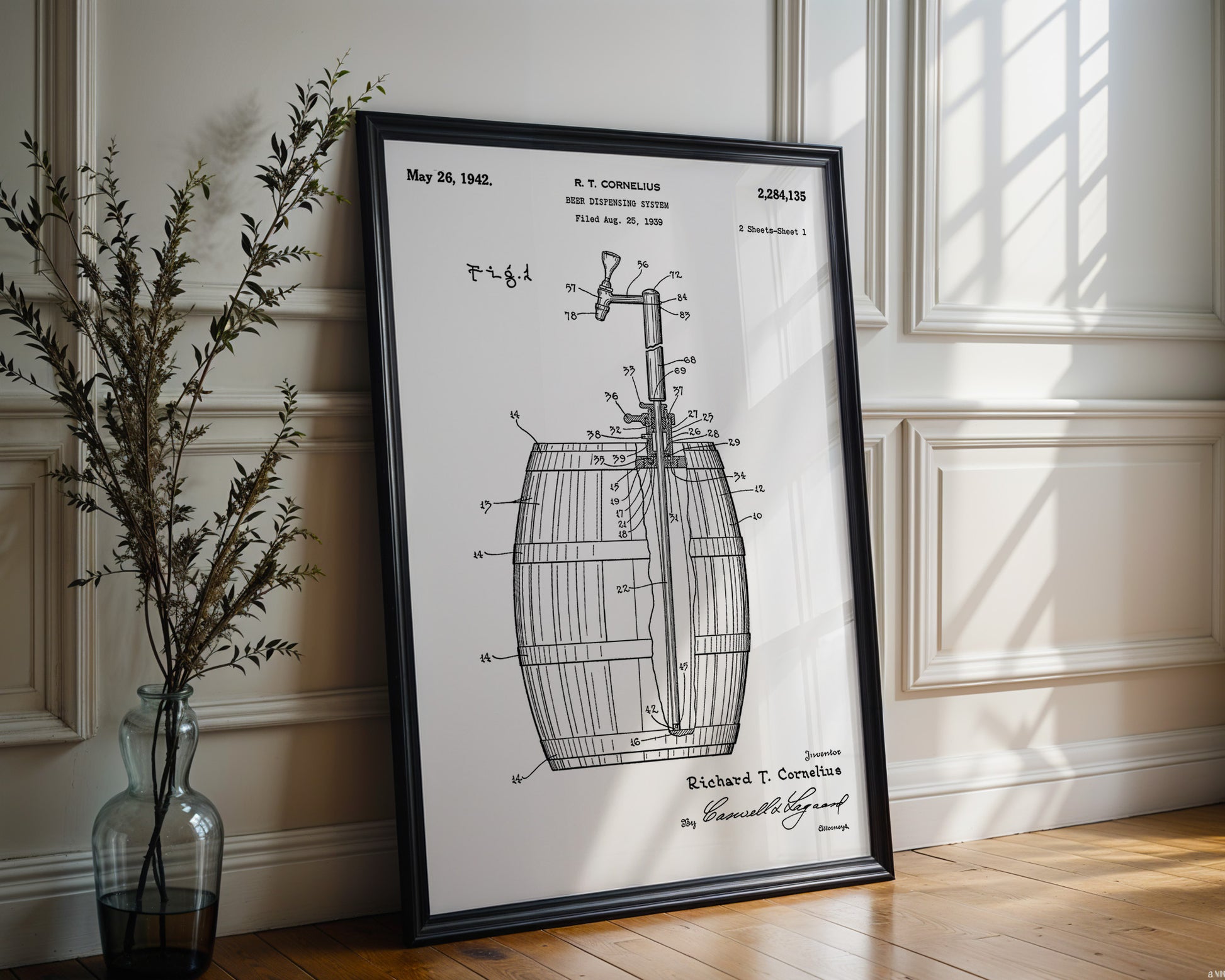 Beer Dispensing System 1942 Patent Poster - GroovyGrove