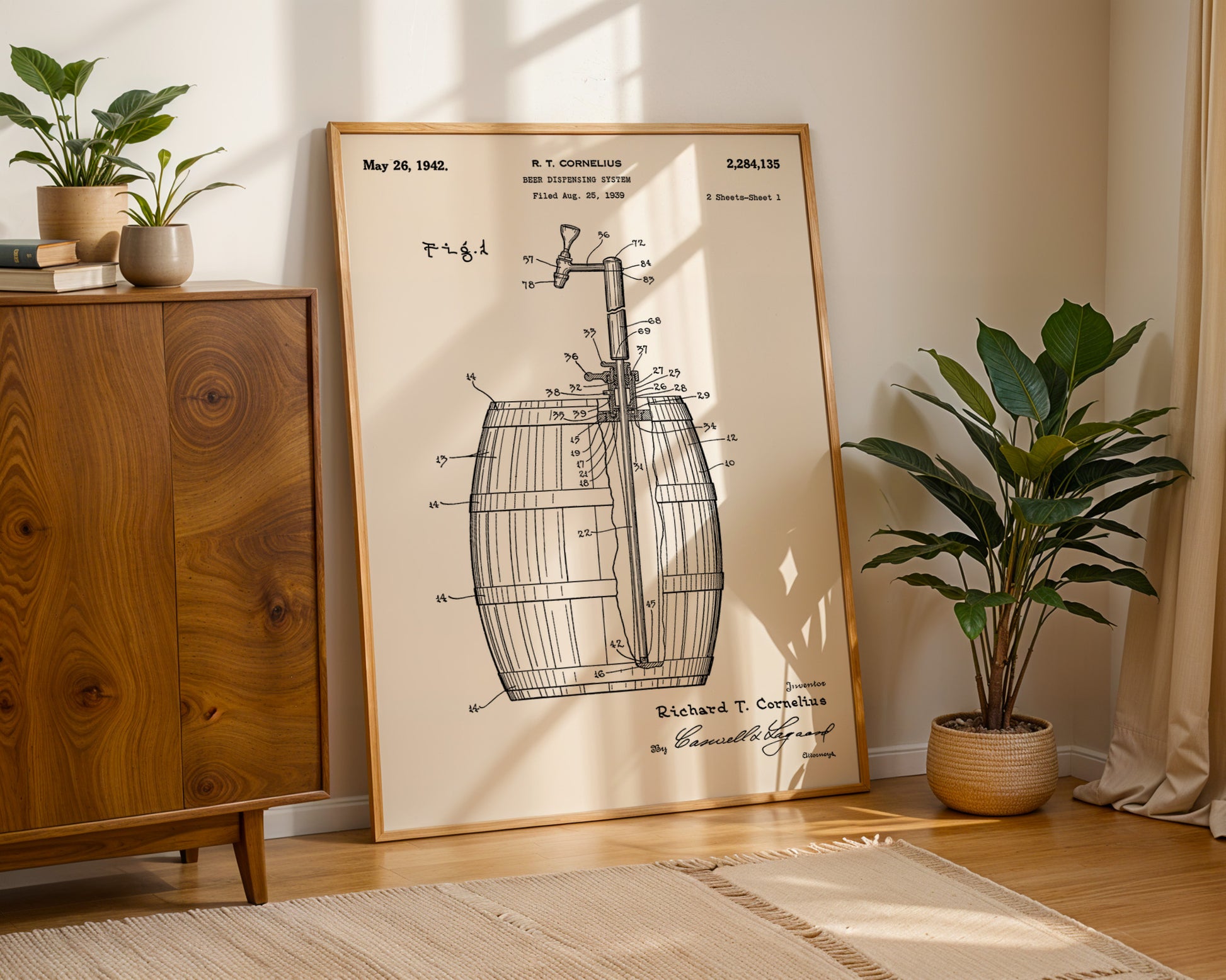 Beer Dispensing System 1942 Patent Poster - GroovyGrove