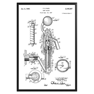 Beer Faucet 1940 Patent Poster - GroovyGrove