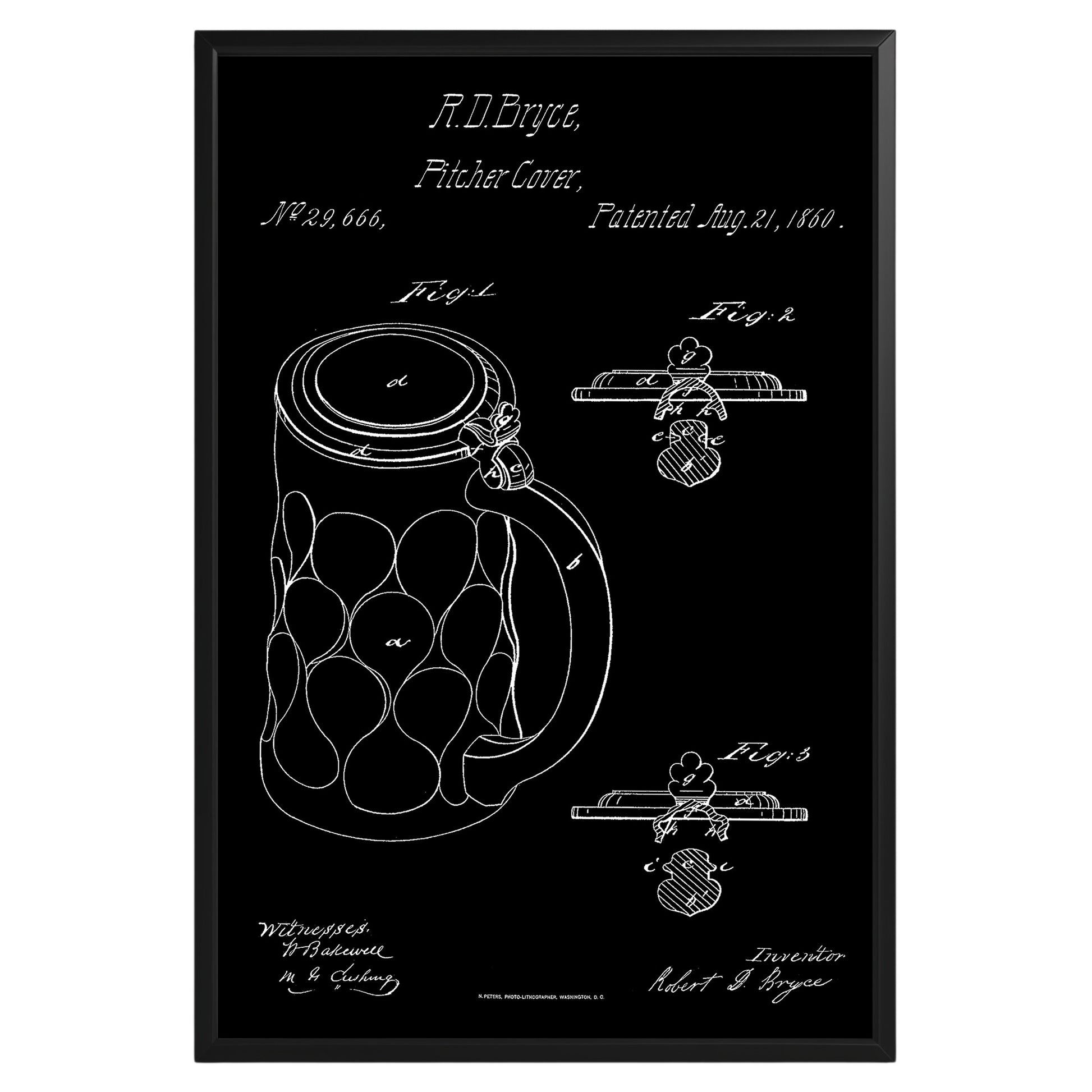 Beer Mug 1860 Patent Poster - GroovyGrove