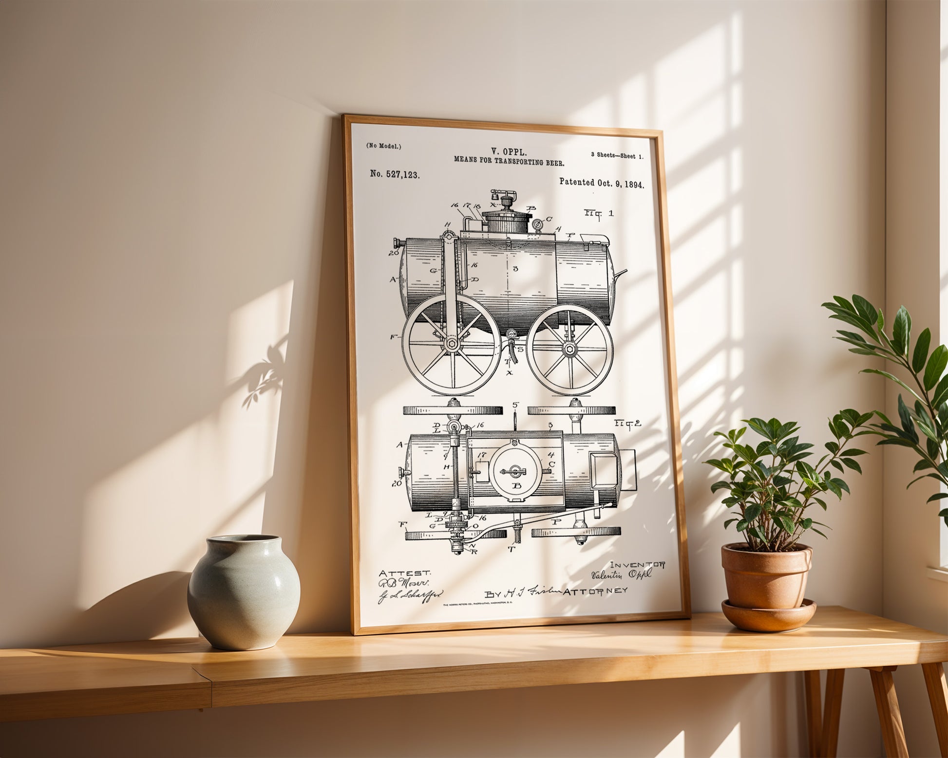 Beer Tank 1894 Patent Poster - GroovyGrove