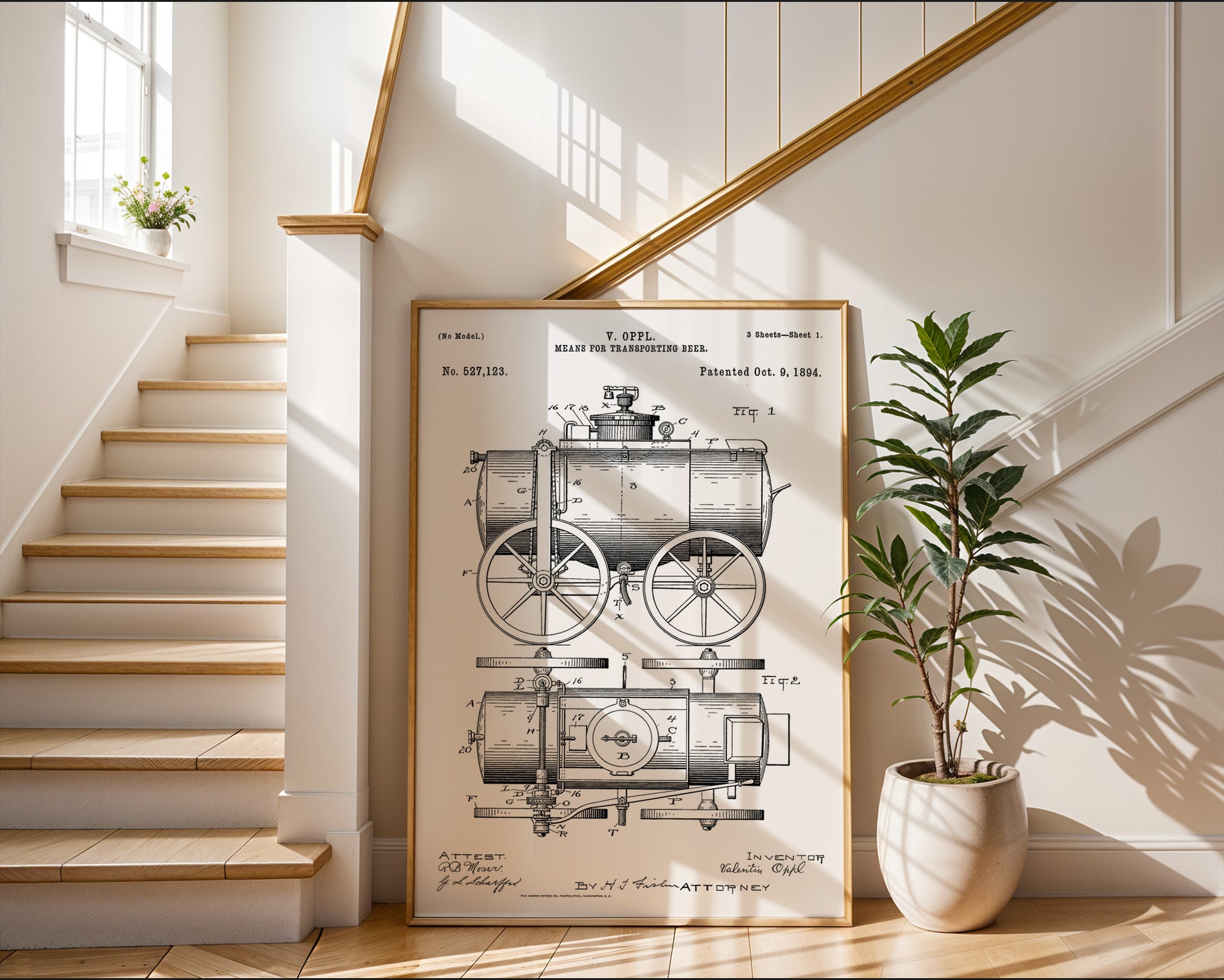 Beer Tank 1894 Patent Poster - GroovyGrove