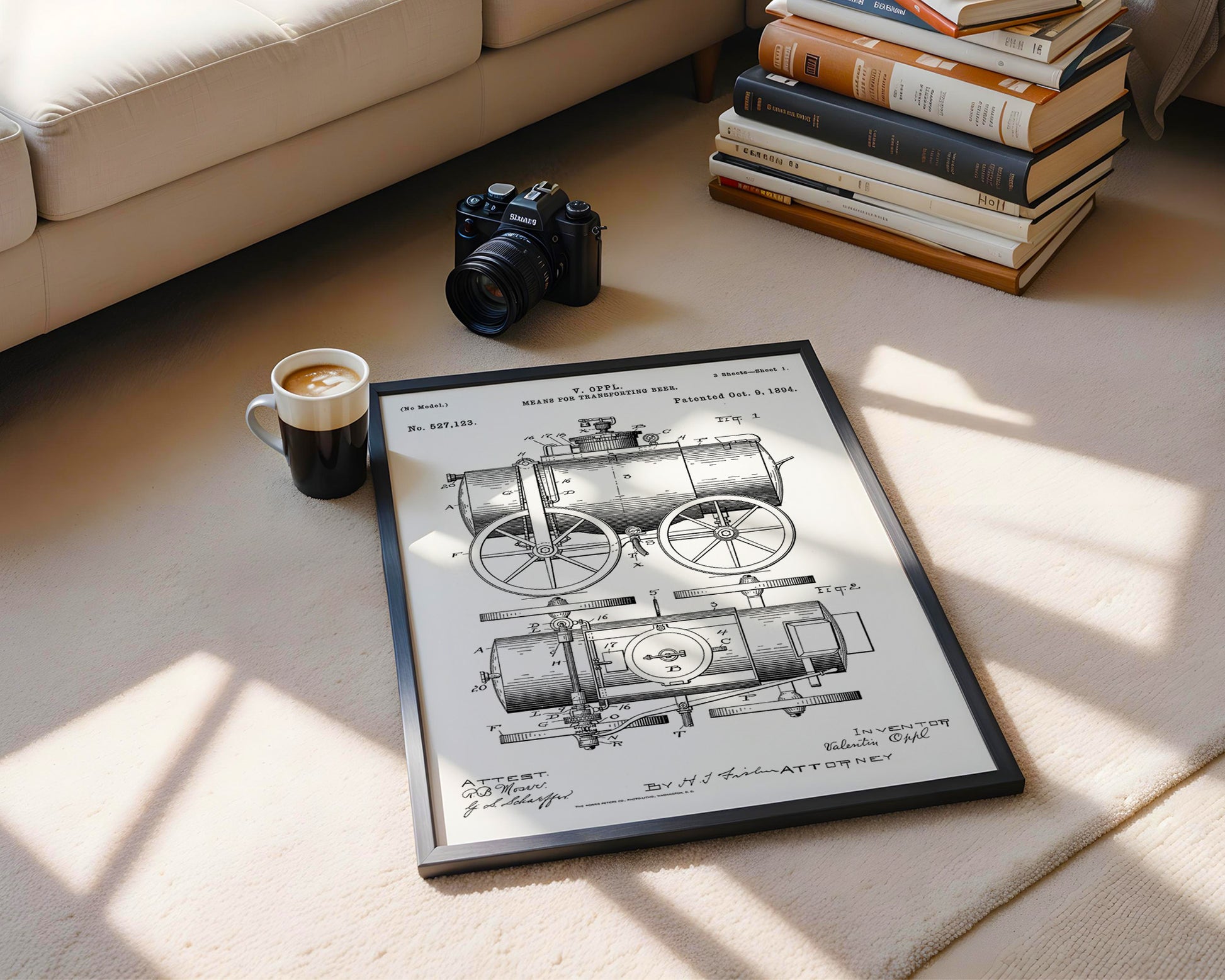 Beer Tank 1894 Patent Poster - GroovyGrove