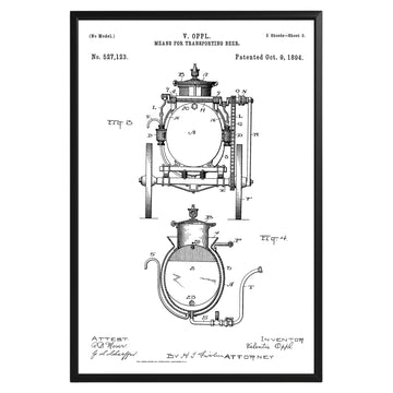 Beer Tank 1894 Patent Poster - GroovyGrove