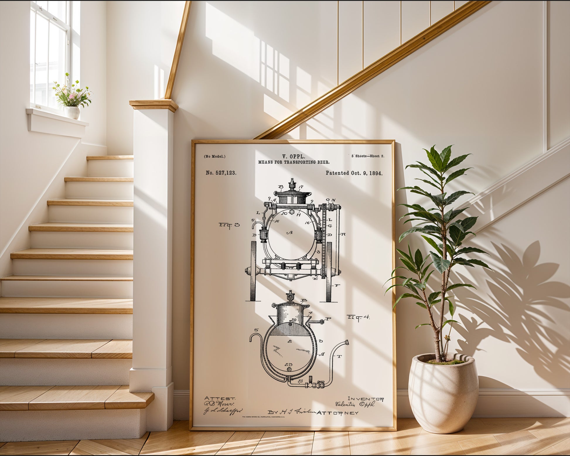 Beer Tank 1894 Patent Poster - GroovyGrove