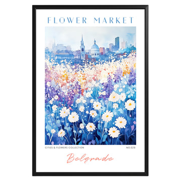 Belgrade Serbia Flower Market Poster - GroovyGrove