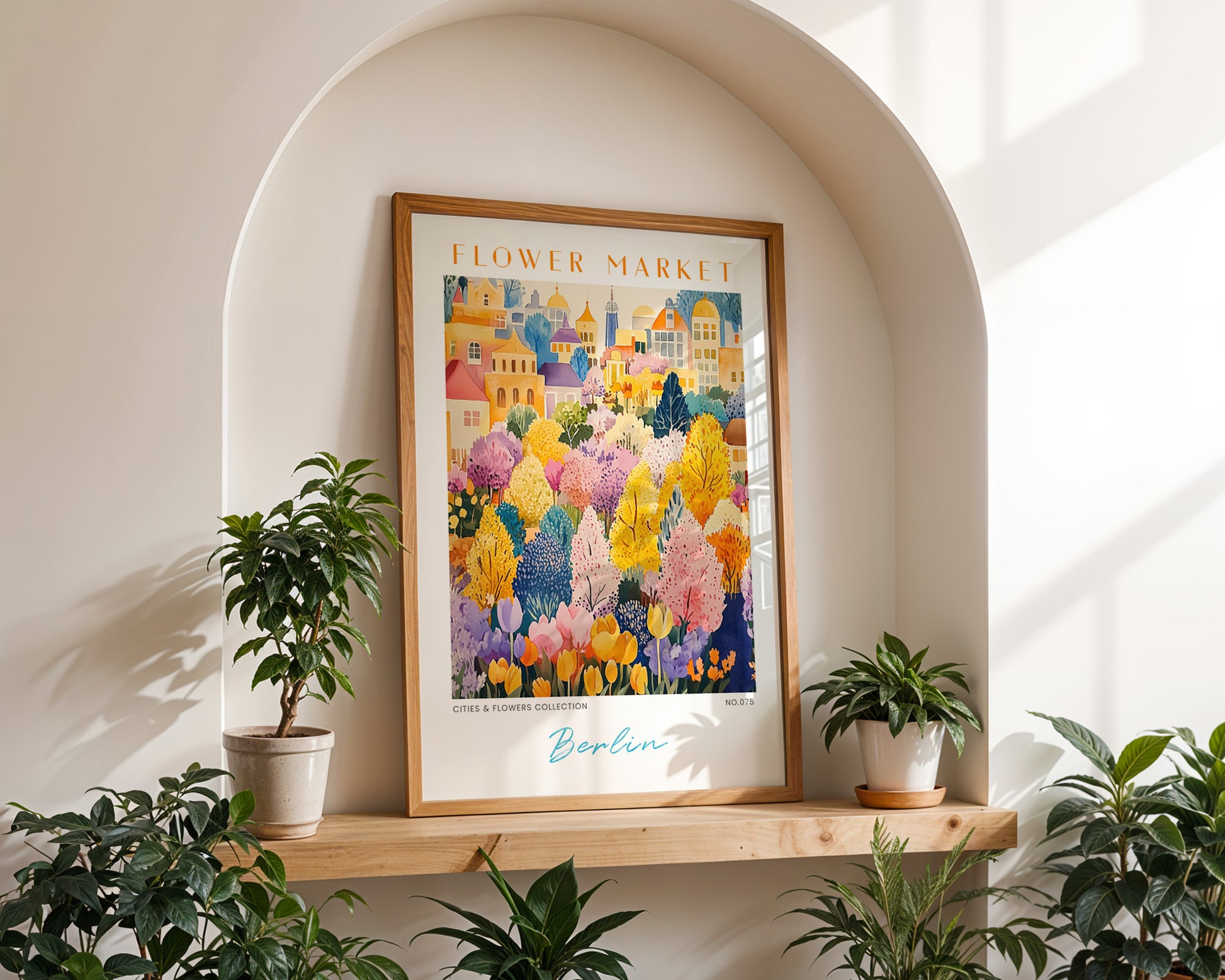 Berlin Germany Flower Market Poster - GroovyGrove