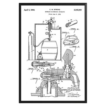 Beverage Dispensing Apparatus 1944 Patent Poster - GroovyGrove