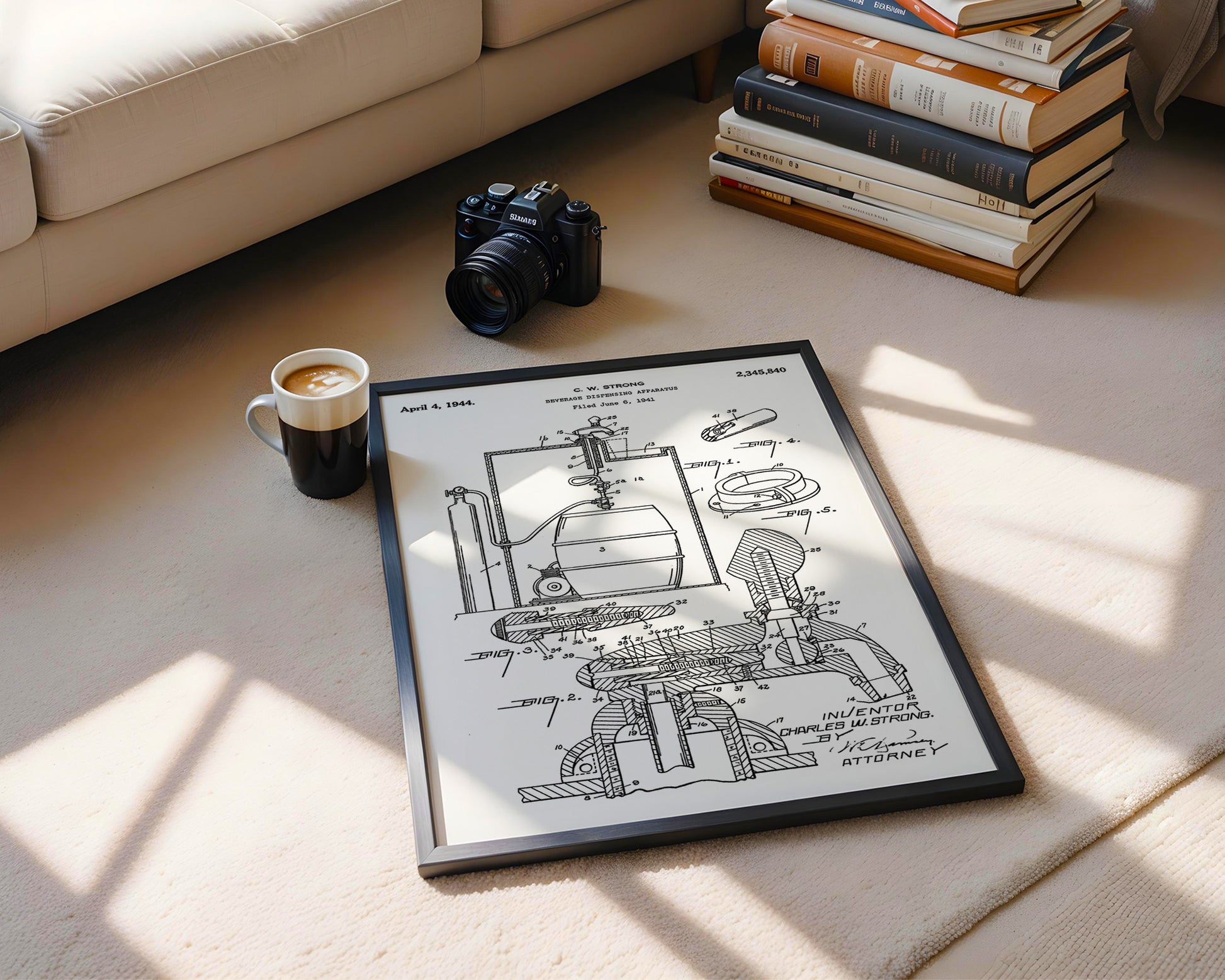 Beverage Dispensing Apparatus 1944 Patent Poster - GroovyGrove