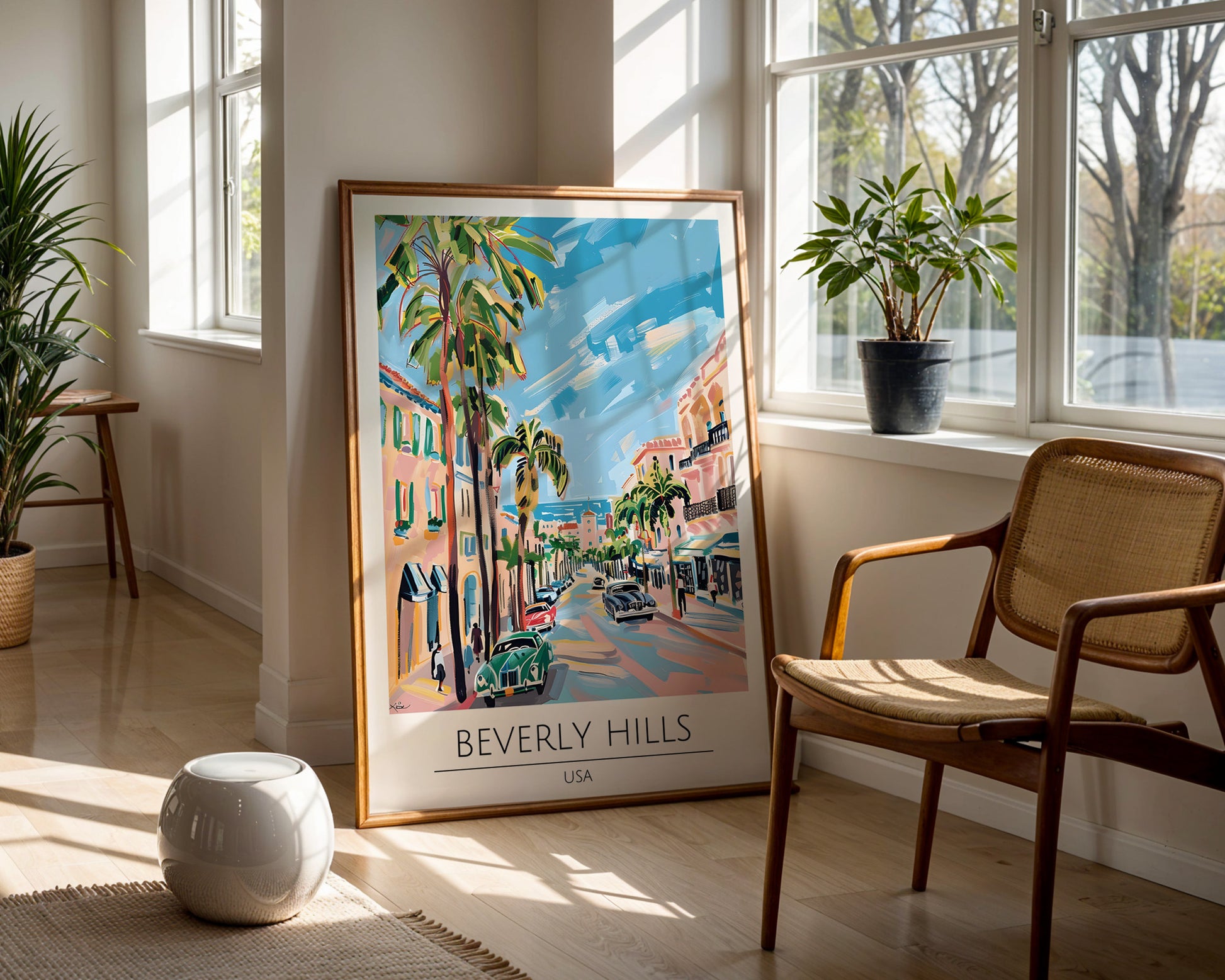 Beverly Hill California Travel Poster - GroovyGrove