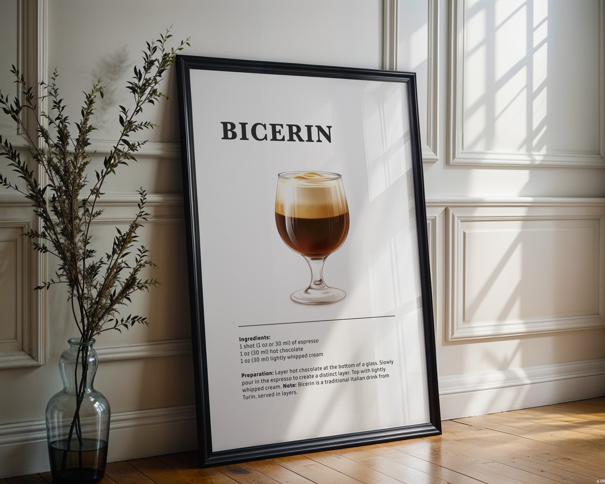 Bicerin Coffee Recipe Poster - GroovyGrove