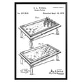 Billard Game Table 1878 Patent Poster - GroovyGrove