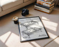 Billard Game Table 1878 Patent Poster - GroovyGrove