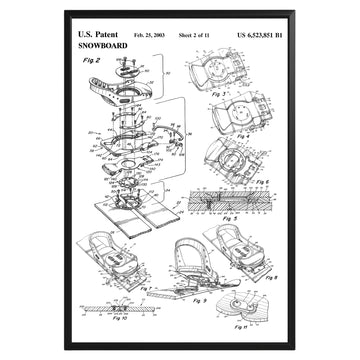 Binding Mechanism For Snowboard 2003 Patent Poster - GroovyGrove