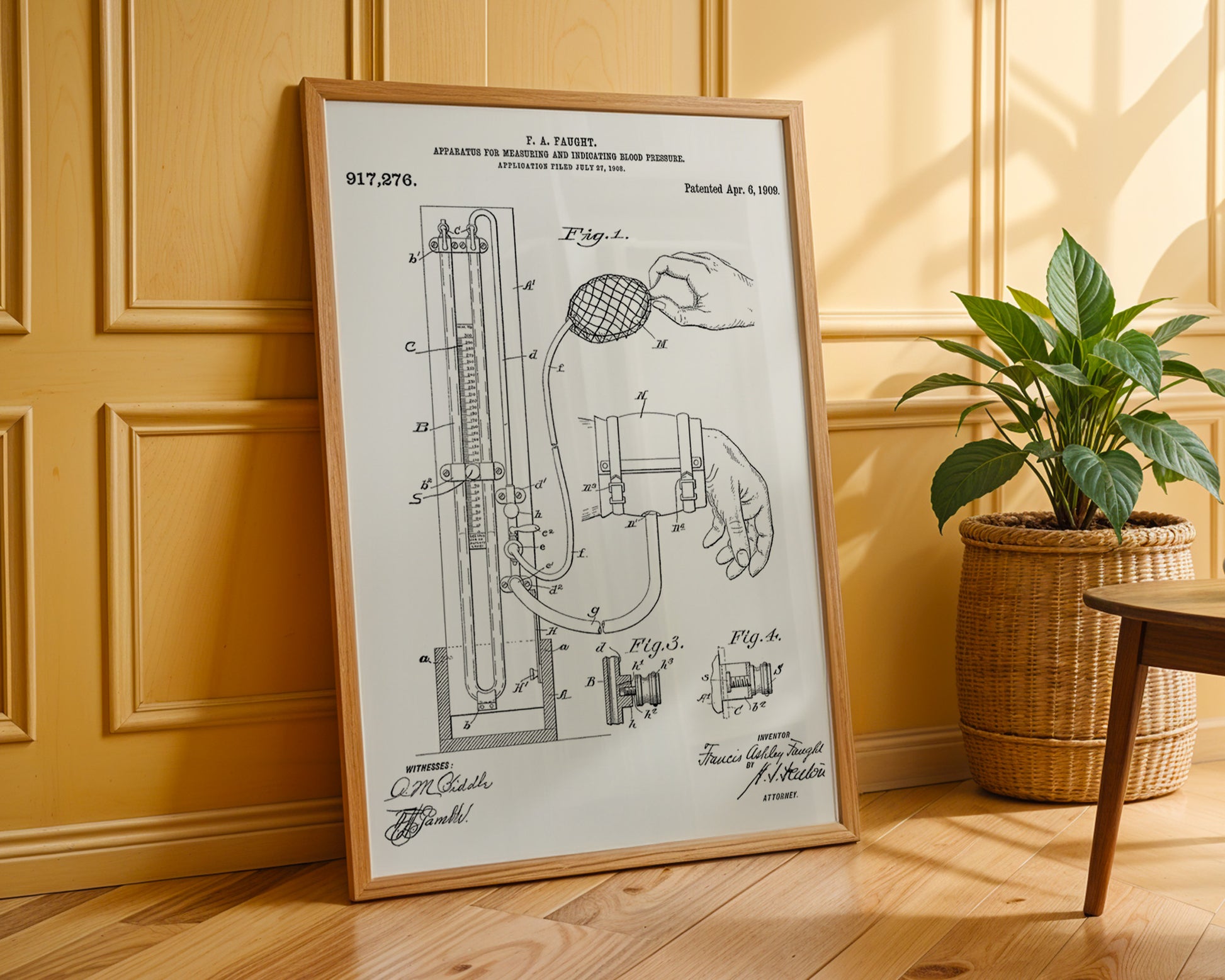 Blood Pressure Apparatus 1909 Patent Poster - GroovyGrove