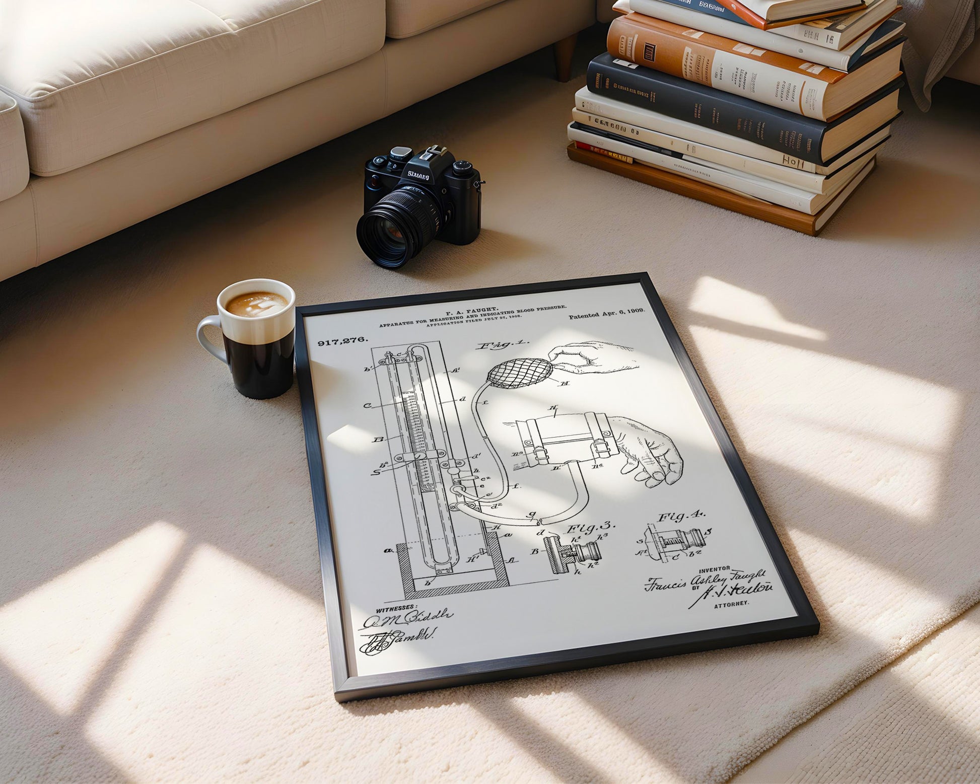 Blood Pressure Apparatus 1909 Patent Poster - GroovyGrove