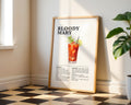 Bloody Mary Cocktail Recipe Poster - GroovyGrove