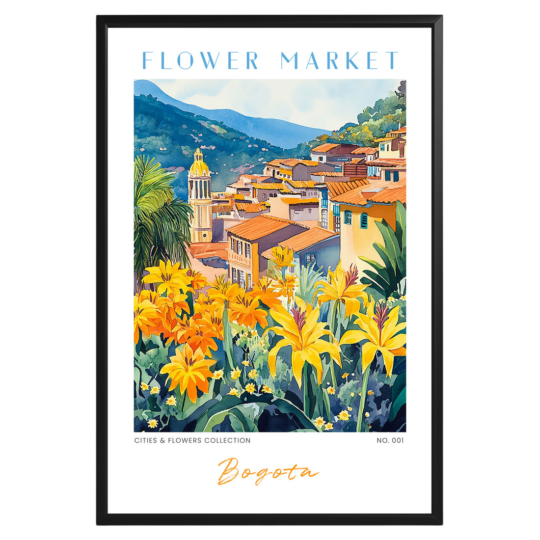 Bogota Colombia Flower Market Poster - GroovyGrove